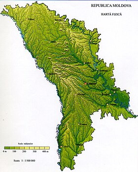 carte : Géographie de la Moldavie