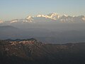 Veduta del monte Kanchenjunga, il 3° "ottomila" per altezza e della città di Darjeeling da Tiger Hill