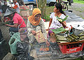 Humble streetside Satay vendor