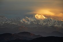 सिलिगुडी राष्ट्रिय निकुञ्जबाट देखिने कञ्चनजङ्घा हिमाल, पश्चिम बङ्गाल