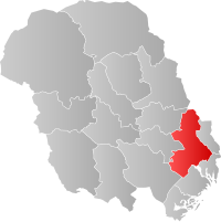 Kart som viser Skien kommune.