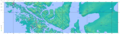 Topography and Toponymy between latitude 53°S and 54°S