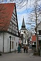 Zehntscheuer (tithe barn) and evagelische Johanneskirche Zuffenhausen