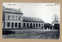 Gare et tramway vicinal à vapeur.