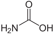 Structuurformule van carbamidezuur