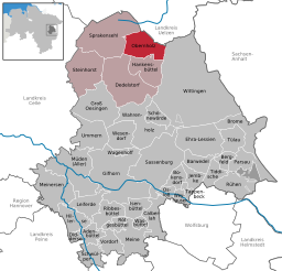 Läget för kommunen Obernholz i Landkreis Gifhorn