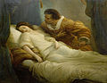 Othello ile Desdemona yatakta uykuda (1859)Ressam:Christian Köhler