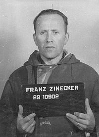 Franz Zinecker i amerikansk fångenskap år 1947.