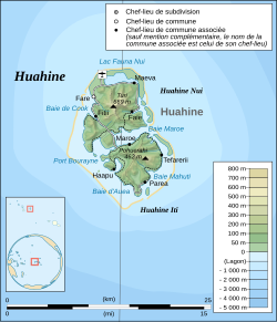 Huahine térképe