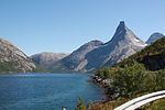 Sea, surrounded by mountains