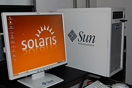 Sun-computer met Solaris-besturingssysteem.