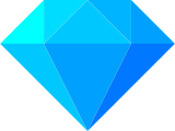 OpenRefine logo: an upright, simplified blue diamond