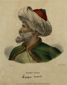 portrait d'homme à la barbe blanche, avec un turban