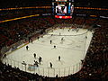 Honda Center's interiors as seen from the 400-level