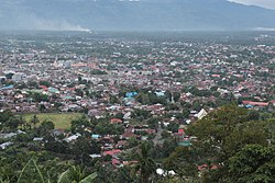 Kotamobagu dilihat dari Puncak Passi