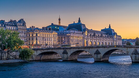 "Pont_Royal_and_Musée_d'Orsay,_Paris_10_July_2020.jpg" by User:Paris 16