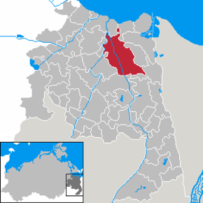 Lage der Stadt Eggesin im Landkreis Uecker-Randow