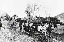 Forced deportation of Ukrainian population from vollage in West Beskids by the polish soldiers of battalion ``Poznań``, 1947.jpg