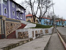 Examples of the German-built apartment buildings in Dashkasan.