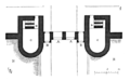 Autun : plan de la Porte Saint-André (ancienne porte romaine)