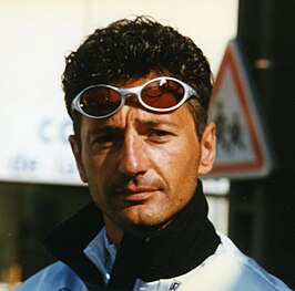 Flavio Vanzella als renner van La Française des Jeux tijdens Parijs-Nice 1997