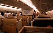 De businessclass van Singapore Airlines