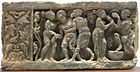 Escena bacanal, que representa la collita de raïm de vi, art grecobudista de Gandhara, segles I-II d.C.