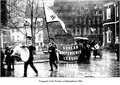 Parade on Independence Square behind Independence Hall