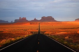 Highway 163 ter hoogte van Monument Valley