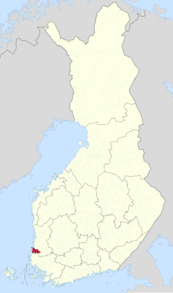 Location of Rauma in Finland