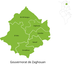 Subdivisions of Zaghouan Governorate