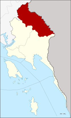 แผนที่จังหวัดตราด เน้นอำเภอบ่อไร่