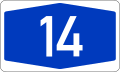 File:Bundesautobahn 14 number.svg