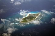 Aerial view of the island