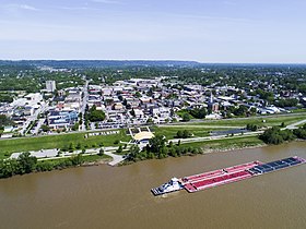 New Albany vista a partir do rio Ohio