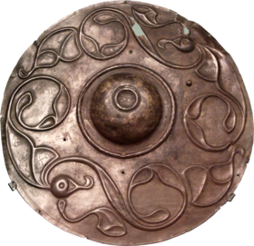 circular bronze shield boss