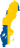 Schwedische Karte mit Flagge