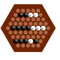 Dans les trois cas, Noir ne peut pas pousser. 1) 2 contre 2 : force insuffisante 2) Il est impossible de pousser 3 billes, même avec 4 ! 3) La bille noire à droite de la blanche empêche Noir d’effectuer une poussée.