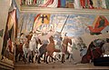 Arezzo, Italy: Basilica of San Francesco with the History of the True Cross fresco (1453–1464) cycle by Piero della Francesca in the Bacci Chapel