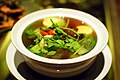 'Tom chuet tahu': Clear pork broth with vegetables and tofu