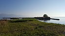 Île aux oiseaux vom Ufer aus gesehen