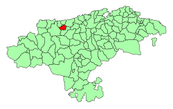 Location of Udías