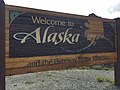 Papan selamat datang Alaska