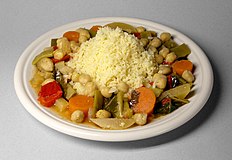 Couscous with steamed vegetables