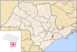 Location in the state o São Paulo an Brazil