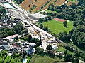 Südportal des Rastatter Tunnels mit beiden Betonplatten. Auf der ersten liegen schon die neuen Schienen. (17. September 2017)