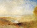 Confluent de la Severn et de la Wye, ou Paysage avec une rivière et une baie au loin, Joseph Mallord William Turner, huile sur toile, vers 1845.