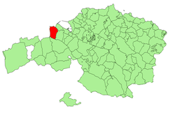 Location o Muskiz in Biscay.