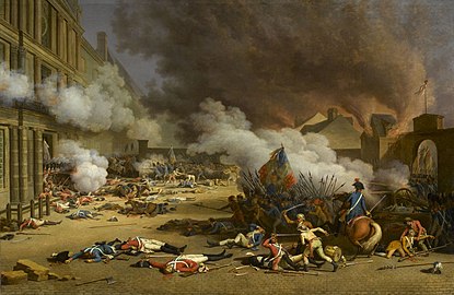 Prise du palais des Tuileries, cour du Carrousel, 10 août 1792, Châteaux de Versailles et de Trianon.