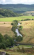 Une vue de la rivière du sommet de Dunadd